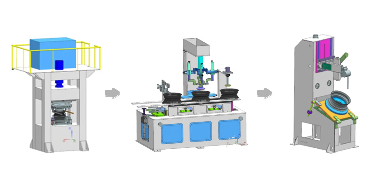 Linha de Montagem Automática de Aros e Discos de Rodas